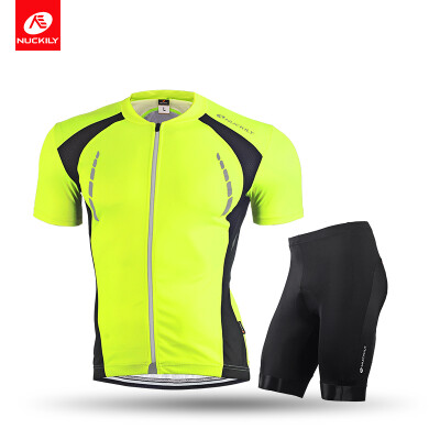 

NUCKILY Cycling Jerseys Sets Mens Bicycle Riding Short Sleeve Suit Road Cycling Suits