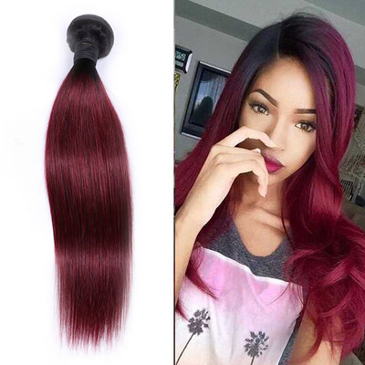 

HOT selling Ombre hair 8A virgin Brazilian human hair 3 bundles straight human hair 1b99j color free shipping