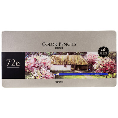 

Deli deli tin boxed 72 color oily color lead pencil color pen 6568