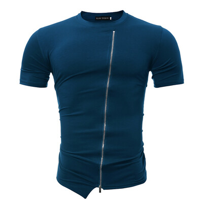 

Male 2017 Brand Short Sleeve Solid Color Novelty T Shirt O-Neck Slim Men T-Shirt Tops Fashion Mens Tee Shirt T Shirts HJ
