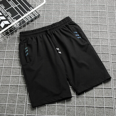 

SHUYI Men short pants cotton Loose Trend Shorts Pure Color Solid Color Simple Sports Shorts Running Pants