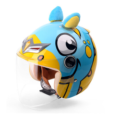 

Mustang (YEMA) children's helmets cute cartoon helmets motorcycles electric car helmet boys and girls quarter helmet half winter small size small dinosaur