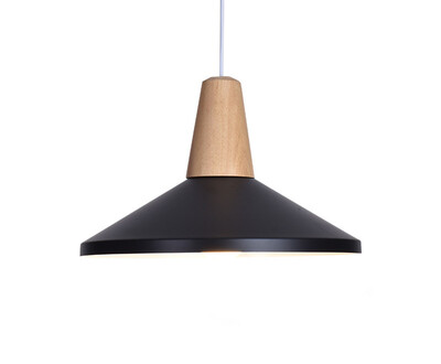 

BOKT Modern Simple Pendant Lamp Colorful Hanging Chandelier Shade Light E26/E27 Base Painted Finish Solid Wood Series Single head
