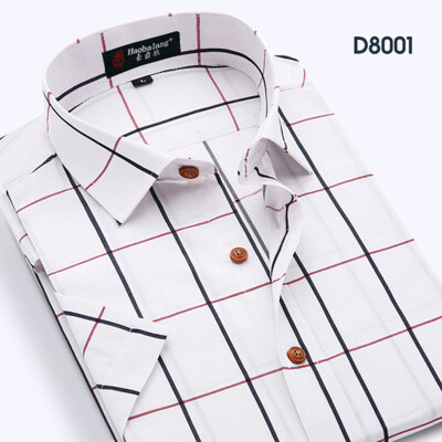 

Business Gentleman Men Casual Short Sleeve Shirt Summer Silm Fit Cotton