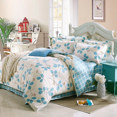 

Sheng Wei bedding sets cotton printing four-piece high-profile high-density bedding cotton bed sheets quilt Boderslan 15 18 m bed universal 200 230cm