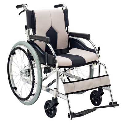 

Japan will be a wheelchair manual elderly wheelchair lightweight folding KC-1 beige