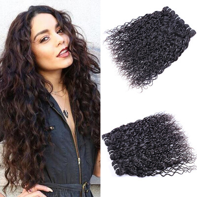 

Indian Virgin Human Hair Wave Natural Wave Hair Weaving 3 Bundles Natural Black Water Wave Remy Hair Extensions