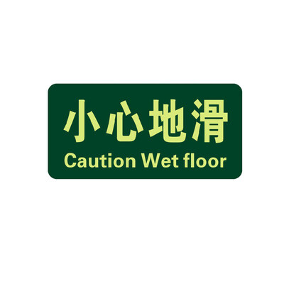 

Teng Chi CT fire fluorescence carefully slide the luminous stickers to evacuate the sign direction sign luminous waterproof&wear-resistant warning stickers A14 carefully slippery