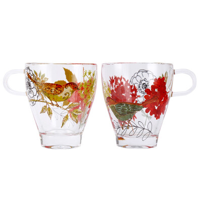 

A Ting Glass Wine Cup Coffee Milk Cup Java Latte 7oz. Set of 2