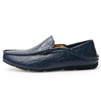 

slip on casual men loafers spring and autumn mens moccasins shoes leather men's flats shoes