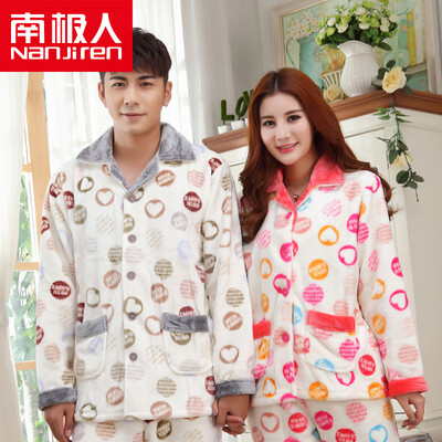 

Nanjiren мужские и женские домашние пижамы фланелевые пижамы длинный рукав коралловый кашемир