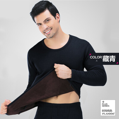 

Palon Duo warm underwear men and women plus velvet thick autumn clothes Qiuku suit German cashmere couple warm underwear suit female models - China Red L
