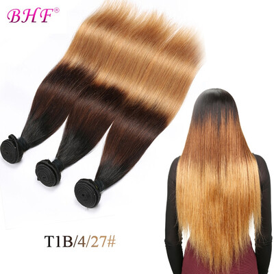 

BHF Hair Virgin Hair Extensions 8A Ombre Brazilian Hair T1B427 Bundle Soft Straight Nice