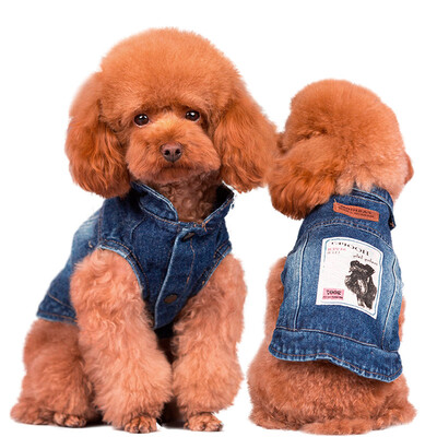

Huayu pet hoopet dog clothes retro cowboy vest spring&autumn clothing Teddy Bears pet clothing M