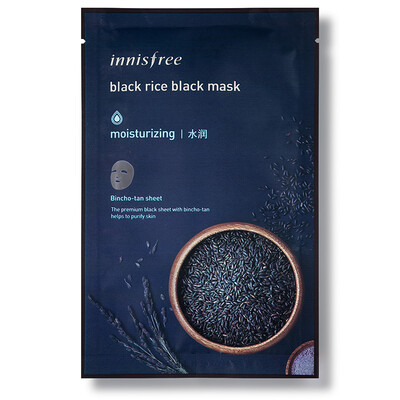 

Innisfree Black Rice Facial Mask Premium Black Sheet Moisturizing 23ml