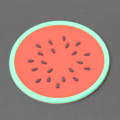 

Kitchen Home Living Jelly Color Fruit Shape Coasters Silicone Cup Mats Creative Anti - skid Insulation Mat Coasters