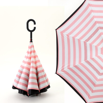 

opposite direction umbrella double-deck long umbrella men and women sun umbrella originality windbreak car Hands-free stand agains