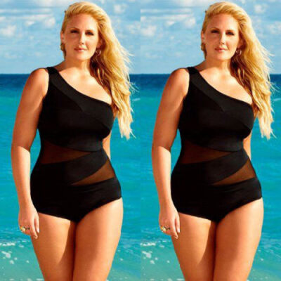 

CANIS@Black Women SEXY Plus Size Swimsuit Retro One-Piece Push Up Bikini Set Swimwear