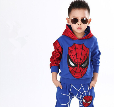 

Spiderman Child Sports Suit 2 Pieces Set Tracksuits Boys Clothing Sets CoatPant Christmas Gift for Kid Fashion
