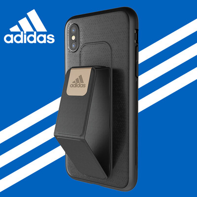 

adidas Apple Adidas Apple iPhoneX mobile phone shell grip bracket multi-functional sports running fitness silicone all-inclusive anti-skid protective sleeve gold