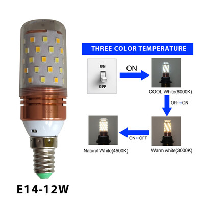 

12W Tri Color switchable LED bulb wide pressure 85V-265V