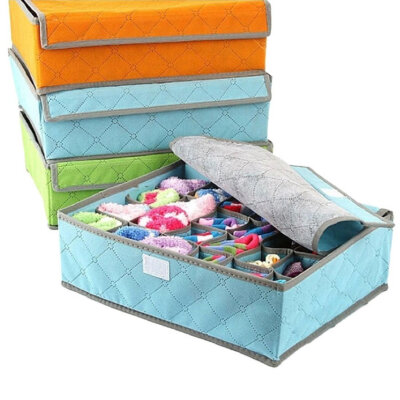

Portable Non Woven Bamboo Charcoal Fibre Storage Box For Bra Underwear Etc