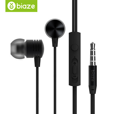 

BIAZE наушники-вкладыши с дистанционным микрофоном компьютерной игрой бас ухо бинауральных гарнитуров спорт Huawei / OPPO / просо / виво / Эндрюс Apple, телефон универсального E10 черного обсидиана