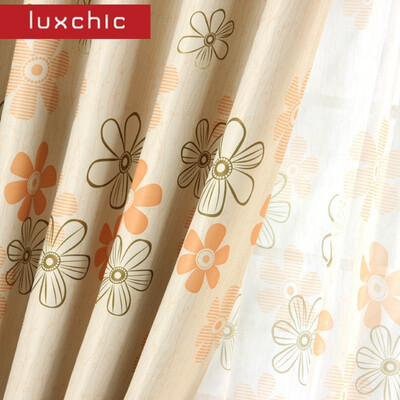 

Modern Curtains Floral Blackout Curtains for Living Room Kids Curtains for Bedroom Window Treatment Purple/Orange Ready Made
