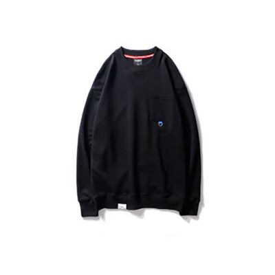 

2017 autumn new round cotton round neck jacket T shirt male loose long sleeves autumn and winter students wind sweater
