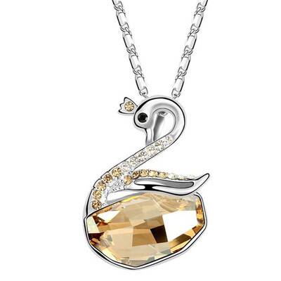 

Austrian Crystal Necklace Pendants for Women Mother Girl Gifts Fashion Jewelry Swan Pendants High Quality 5537