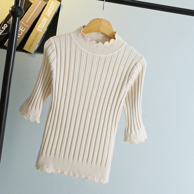 

Women High Collar Sweaters Slim Warm Bottoming Sweater Knitted Pullover