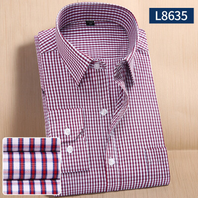 

Business Gentleman Men Middle Age Long Sleeve Shirt Spring Stripe