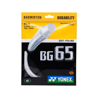 

Younikes YONEX BG-65 durable soft feel badminton line white single tie