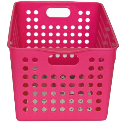 

【Jingdong Supermarket】 INOMATA stock Basket Series Imported Kitchen Plastic Storage Basket Bathroom Storage Basket Table Finishing Basket Rose Powder 4577RP