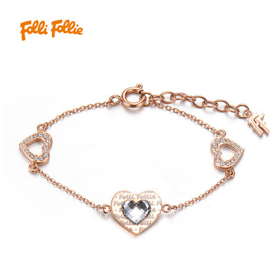 

Folli Follie Folli Follie золотой сплав покрытие роза любовь бриллиантовый браслет 3B16T016RCW