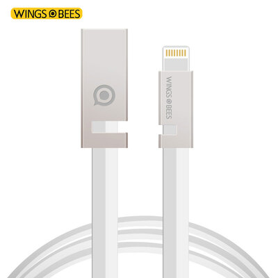 

Bee wing apple 6 / 6S / 7 линия литья латунь сплава цинка линия 1 метр слоновая кость белый телефон зарядное устройство шнур питания поддержка iphone5 / 5s / 7P / SE / ipad air mini