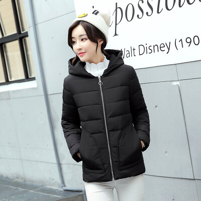 

Winter short paragraph women's cotton hooded loose cold feathers down large size thick cotton jacket jacket