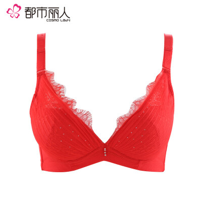 

City beauty deep V sexy lace received sub-milk gathered to adjust the thick cup of comfortable bra womens underwear bra 096924 br