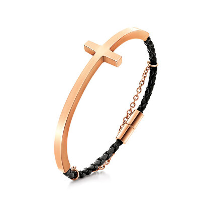 

Folli Follie Fu Li Fu Li rose gold cross Bracelet Bracelet rope braiding 3B13T019RK