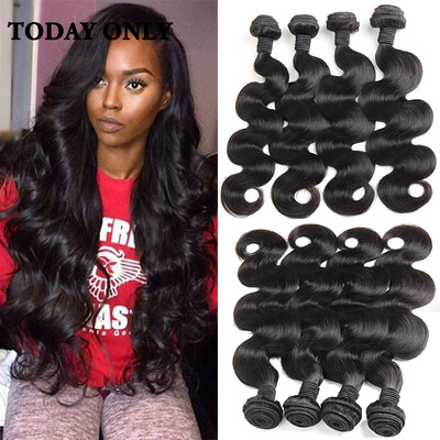 

MuseLadyBeauty 10A Brazilian virgin human hair 4 bundles Body wave hair extensions