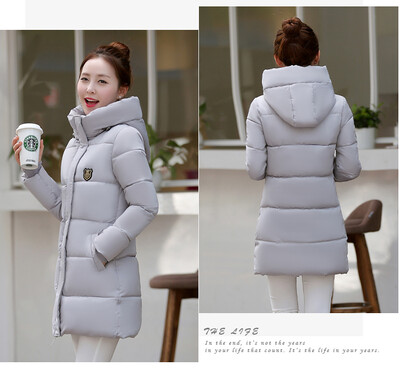 

2017 autumn and winter new hooded cotton coat in the long section of thickened bread suits down jacket
