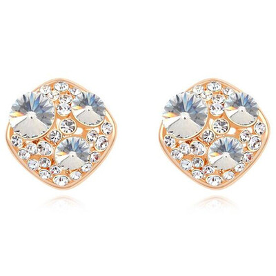 

Austrian Crystal Round Geometric Stud Earrings Fashion Jewelry Womens Accessories Anniversary Gift 16694