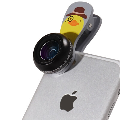 

Curiosity LIEQI F-504 phone lens wide-angle fisheye macro three-in-one suit Apple iphone Huawei Selfie SLR external camera cartoon models duck