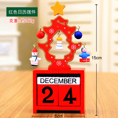 

3 Colors Christmas Tree Woody Decoration Calendar Decoration Accessories Gifts Woody Material Cute Toys Star Festival Party Decora