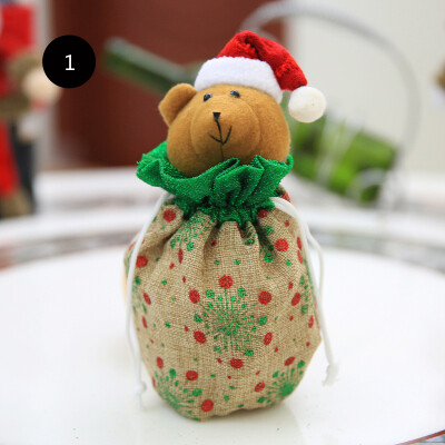 

3 Colors New Christmas Gifts Bag Candy Apple Snowman Santa Beer Cute Toys Festival Party Supplies