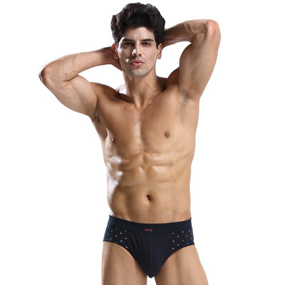 

Health men&39s underwear 2 simple solid cotton three-sided men&39s underwear color mixing 7500L