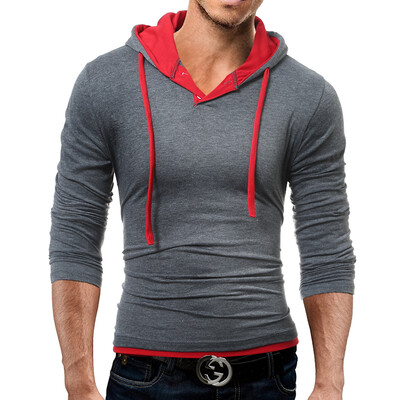 

Male 2017 Brand Long Sleeve Soild Color Cotton T Shirt V-Neck Slim Men T-Shirt Tops Fashion Mens Tee Shirt T Shirts 3XL
