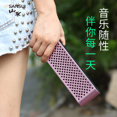 

Landscape SANSUI T17 wireless Bluetooth speaker phone card portable mini audio subwoofer rose gold
