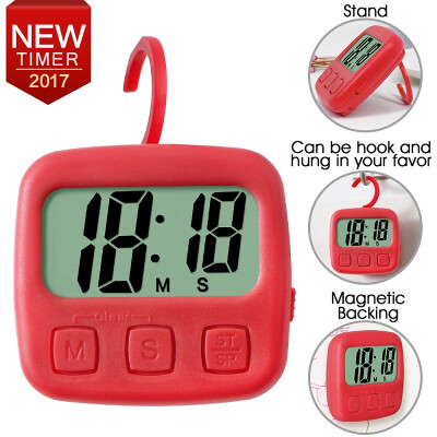 

Kitchen Timer Digital LCD Cooking Timer Electronic Full Vision Swivel Hook Count-Down Up Clock Loud Alarm Magnetic Stand Timer