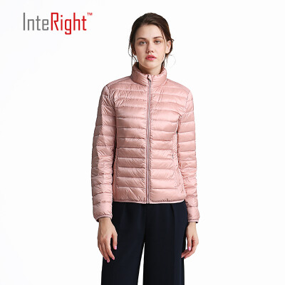 

INTERIGHT 90 white duck down lady collar ultra-light portable down jacket pink  code